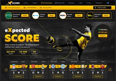 xScore — cайт футбольной xG статистики
